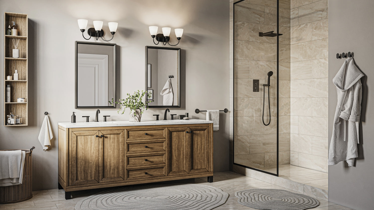 Kichler - 45639BK - Three Light Bath - Jolie - Black