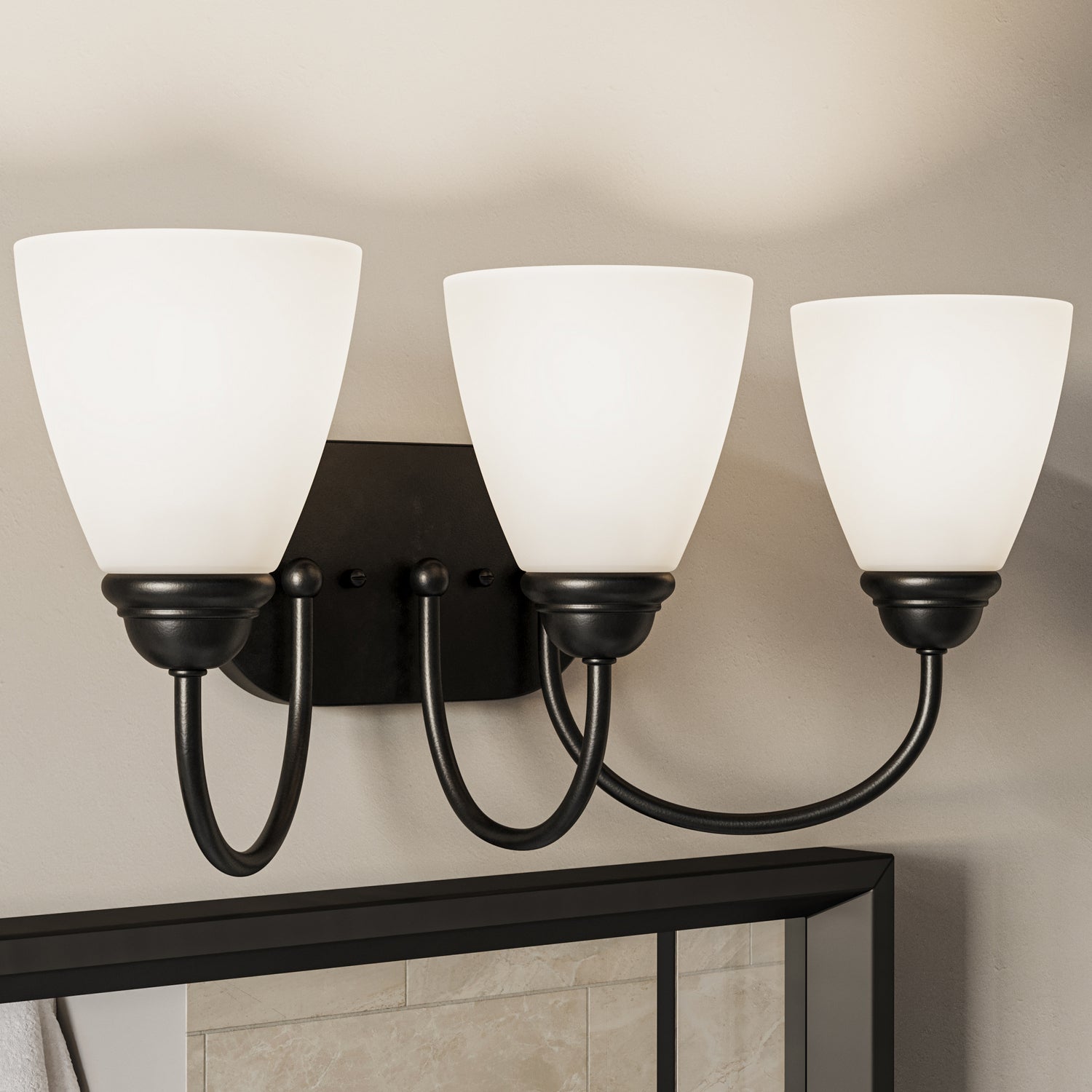Kichler - 45639BK - Three Light Bath - Jolie - Black