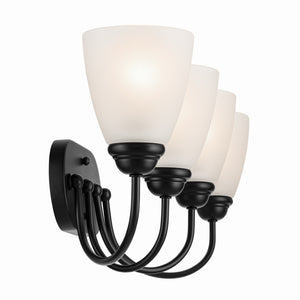 Kichler - 45640BK - Four Light Bath - Jolie - Black