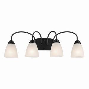 Kichler - 45640BK - Four Light Bath - Jolie - Black