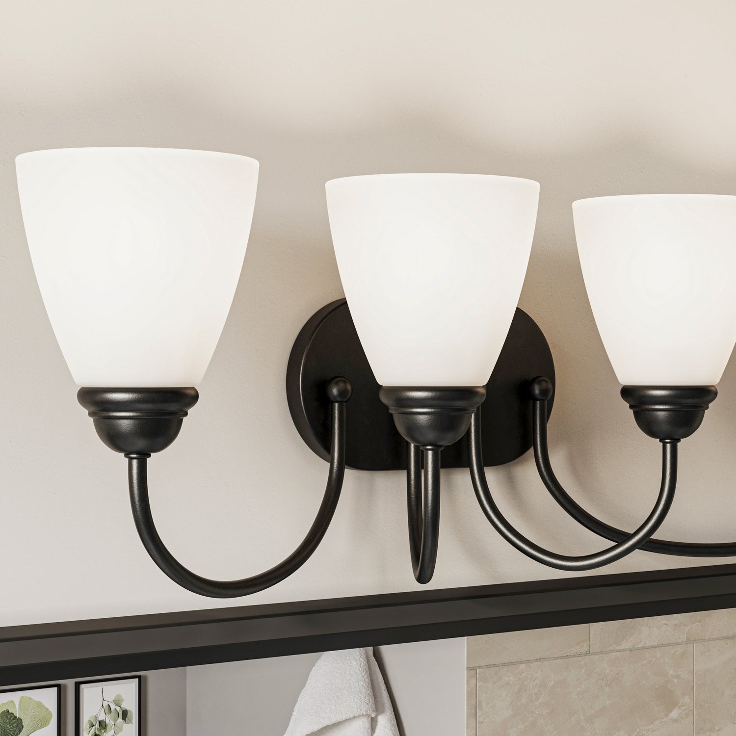 Kichler - 45640BK - Four Light Bath - Jolie - Black