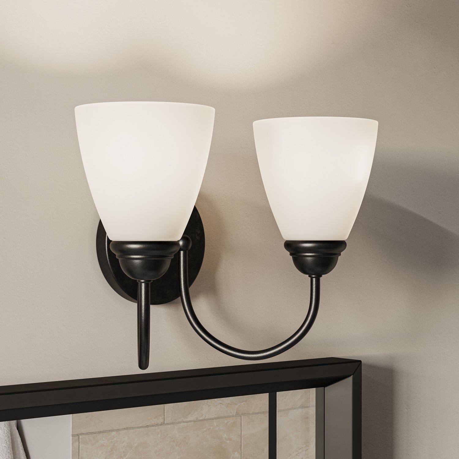 Kichler - 45638BK - Two Light Bath - Jolie - Black