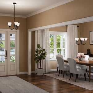 Kichler - 43638BK - Five Light Chandelier - Jolie - Black
