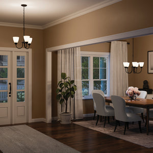 Kichler - 43638BK - Five Light Chandelier - Jolie - Black