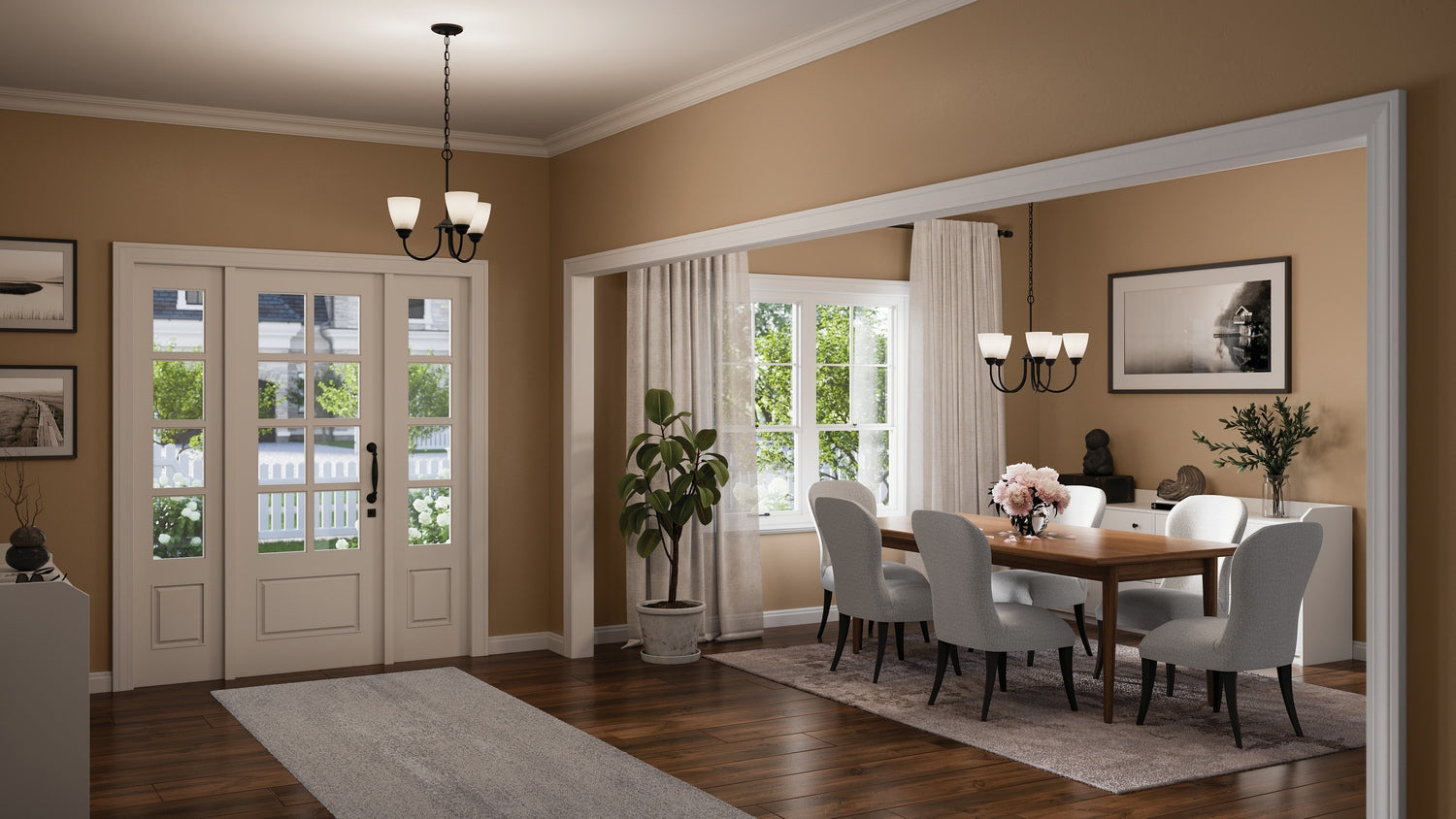 Kichler - 43637BK - Three Light Mini Chandelier - Jolie - Black