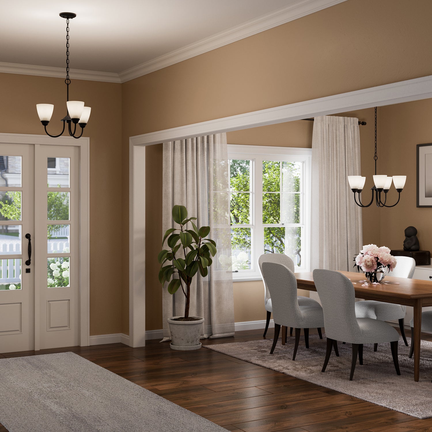 Kichler - 43637BK - Three Light Mini Chandelier - Jolie - Black