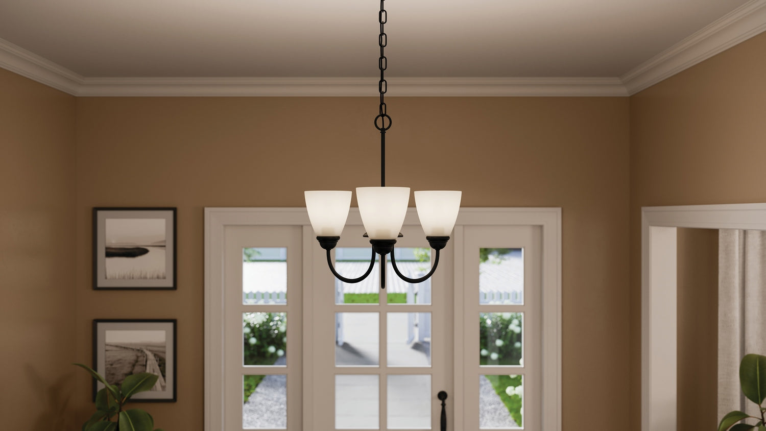 Kichler - 43637BK - Three Light Mini Chandelier - Jolie - Black