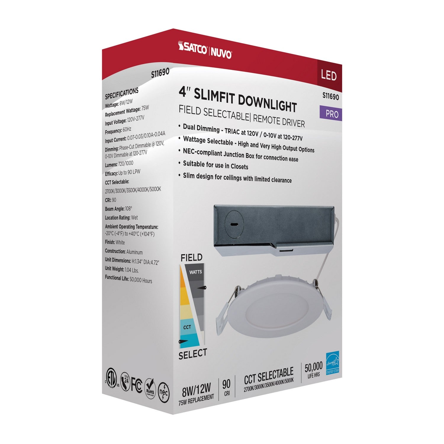 Satco - S11690 - LED Downlight - White