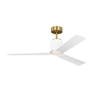 Visual Comfort Fan - 3PESM52BBSD - 52" Ceiling Fan - Peel Smart 52 LED - Burnished Brass