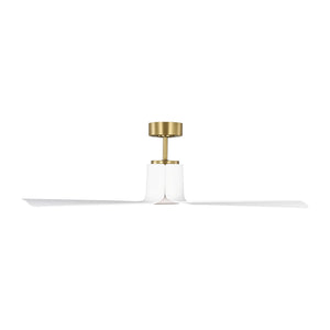 Visual Comfort Fan - 3PESM52BBSD - 52" Ceiling Fan - Peel Smart 52 LED - Burnished Brass