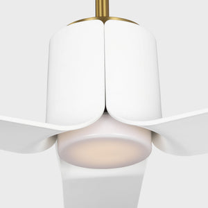 Visual Comfort Fan - 3PESM52BBSD - 52" Ceiling Fan - Peel Smart 52 LED - Burnished Brass