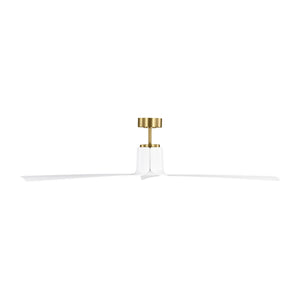 Visual Comfort Fan - 3PESM66BBSD - 66" Ceiling Fan - Peel Smart 66 LED - Burnished Brass