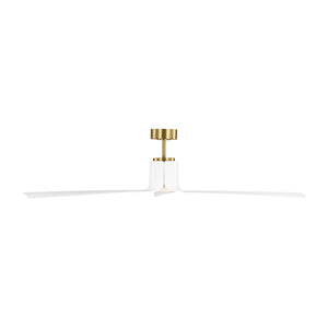 Visual Comfort Fan - 3PESM66BBSD - 66" Ceiling Fan - Peel Smart 66 LED - Burnished Brass