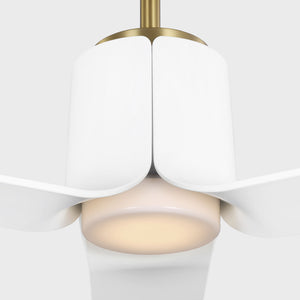 Visual Comfort Fan - 3PESM66BBSD - 66" Ceiling Fan - Peel Smart 66 LED - Burnished Brass