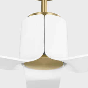 Visual Comfort Fan - 3PESM66BBSD - 66" Ceiling Fan - Peel Smart 66 LED - Burnished Brass