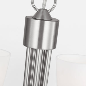Generation Lighting - GLC1115BS - Five Light Chandelier - Miles - Brushed Nickel