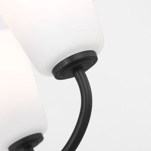 Generation Lighting - GLC1115MBK - Five Light Chandelier - Miles - Midnight Black