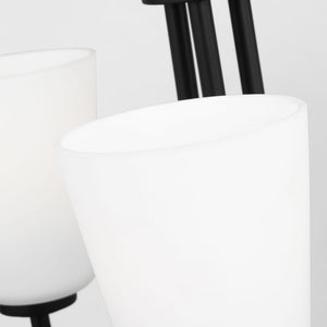 Generation Lighting - GLC1123MBK - Three Light Chandelier - Miles - Midnight Black