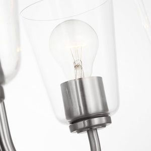 Generation Lighting - GLC1145BS - Five Light Chandelier - Miles - Brushed Nickel