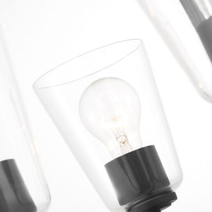 Generation Lighting - GLC1145MBK - Five Light Chandelier - Miles - Midnight Black