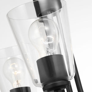 Generation Lighting - GLC1153MBK - Three Light Chandelier - Miles - Midnight Black