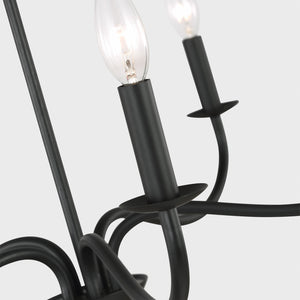 Generation Lighting - GLC1205MBK - Five Light Chandelier - Abells - Midnight Black