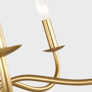 Generation Lighting - GLC1205SB - Five Light Chandelier - Abells - Satin Brass
