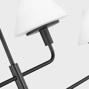 Generation Lighting - GLC1244MBK - Four Light Chandelier - Mendota - Midnight Black