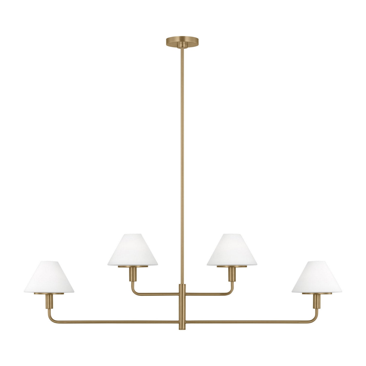 Generation Lighting - GLC1244SB - Four Light Chandelier - Mendota - Satin Brass