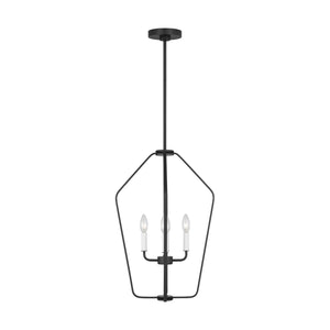 Generation Lighting - GLC1264MBK - Four Light Chandelier - Kennan - Midnight Black
