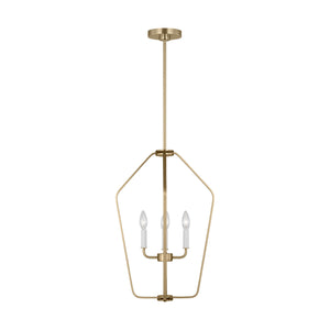Generation Lighting - GLC1264SB - Four Light Chandelier - Kennan - Satin Brass