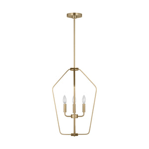 Generation Lighting - GLC1264SB - Four Light Chandelier - Kennan - Satin Brass