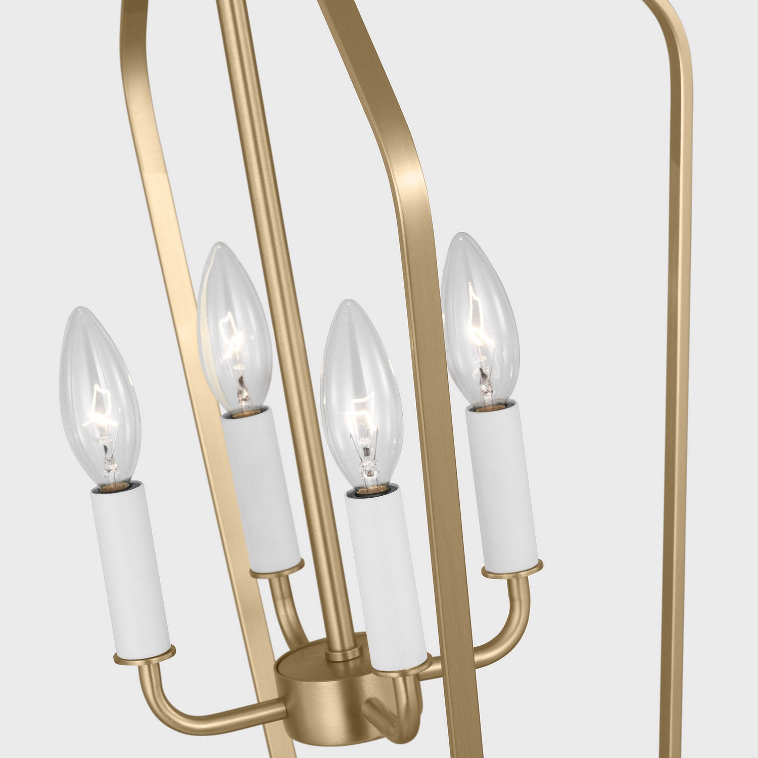Generation Lighting - GLC1264SB - Four Light Chandelier - Kennan - Satin Brass
