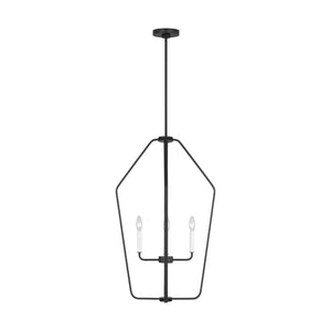 Generation Lighting - GLC1274MBK - Four Light Chandelier - Kennan - Midnight Black