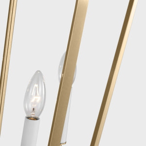 Generation Lighting - GLC1274SB - Four Light Chandelier - Kennan - Satin Brass