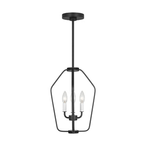 Generation Lighting - GLC1283MBK - Three Light Chandelier - Kennan - Midnight Black