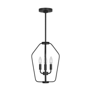 Generation Lighting - GLC1283MBK - Three Light Chandelier - Kennan - Midnight Black