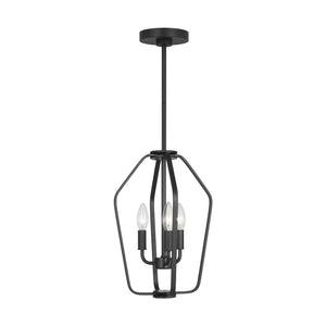 Generation Lighting - GLC1283MBK - Three Light Chandelier - Kennan - Midnight Black