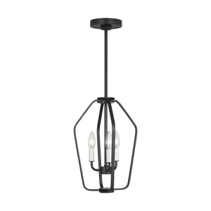 Generation Lighting - GLC1283MBK - Three Light Chandelier - Kennan - Midnight Black