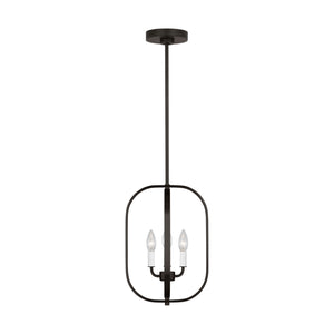 Generation Lighting - GLC1293MBK - Three Light Chandelier - Loretto - Midnight Black
