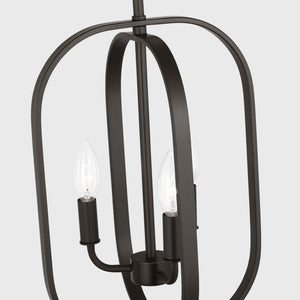 Generation Lighting - GLC1293MBK - Three Light Chandelier - Loretto - Midnight Black