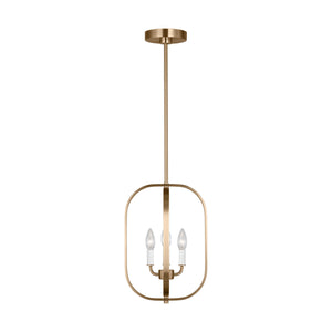 Generation Lighting - GLC1293SB - Three Light Chandelier - Loretto - Satin Brass