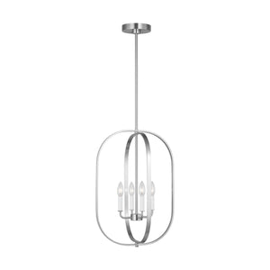 Generation Lighting - GLC1304BS - Four Light Chandelier - Loretto - Brushed Nickel