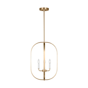 Generation Lighting - GLC1304SB - Four Light Chandelier - Loretto - Satin Brass
