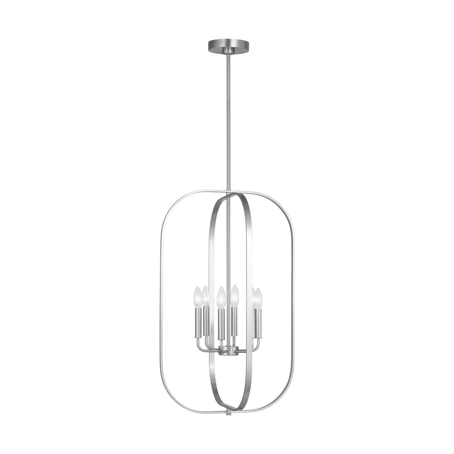 Generation Lighting - GLC1316BS - Six Light Chandelier - Loretto - Brushed Nickel