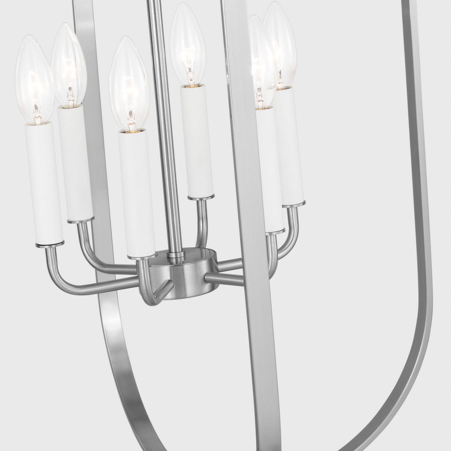 Generation Lighting - GLC1316BS - Six Light Chandelier - Loretto - Brushed Nickel