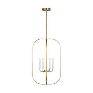 Generation Lighting - GLC1316SB - Six Light Chandelier - Loretto - Satin Brass