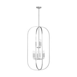 Generation Lighting - GLC1329BS - Nine Light Chandelier - Loretto - Brushed Nickel