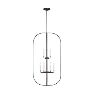 Generation Lighting - GLC1329MBK - Nine Light Chandelier - Loretto - Midnight Black