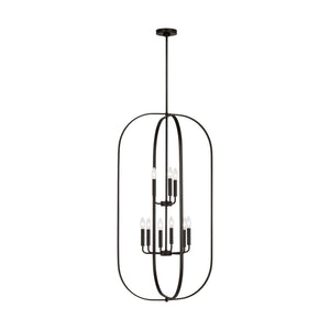 Generation Lighting - GLC1329MBK - Nine Light Chandelier - Loretto - Midnight Black